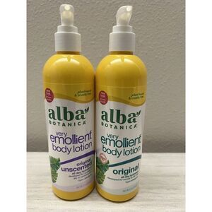 Alba Botanica Very Emollient Body Lotion, Original Dry Skin & Unscented 12oz NEW